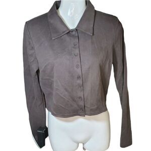 ABOUND cropped Long sleeve Button down M